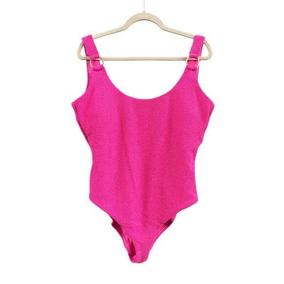 AQUA SWIM O-Ring Metallic Crinkle One Piece Swimsuit - Picture 4 of 7